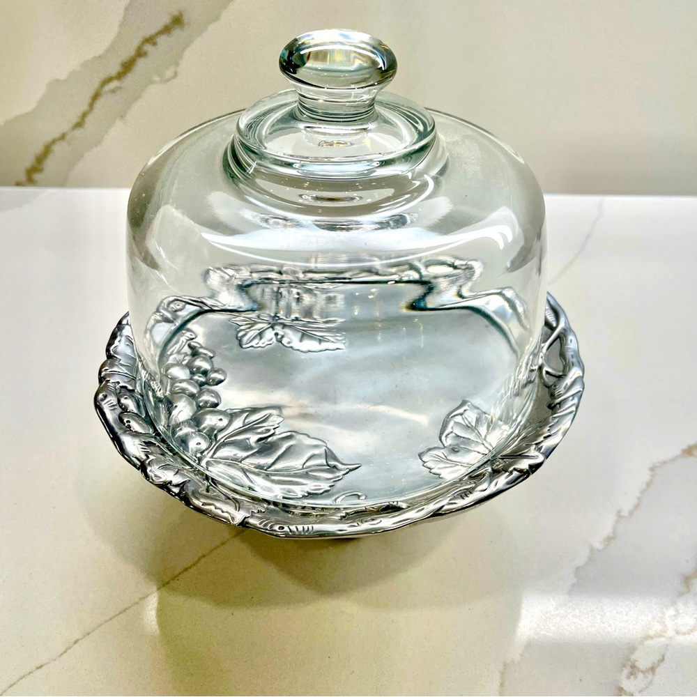 Arthur Court Pedestal Aluminum Cheese/Dessert/Treat/Cookie Stand